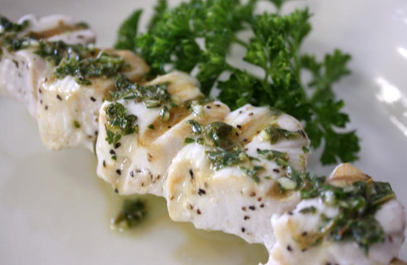 Local Albacore Skewers with Salmoriglio Sauce – OlympiaSeafood